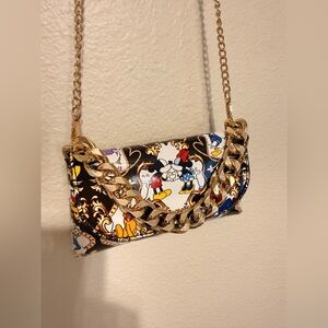 Aldo D100 beltbag Disney Character Clutch - Black, Gold, and Blue